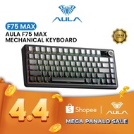 AULA F75max Mechanical Keyboard 75% 80Key Bluetooth 2.4G USB-C LCD Screen Multi-Function Knob RGB Au