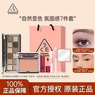 New Product#3CE12色眼影盘小方块单色腮红ins风水泥盘珠光哑光女友礼物12Y