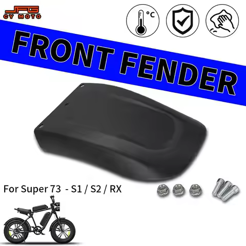 For Super 73 S1 S2 RX Front Fender Electric Dirt Bike Mudguard PP Plastic With Anti-Rust Screws Moto