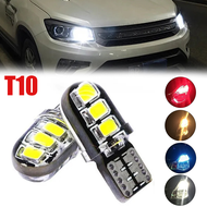 T10ไฟป้ายทะเบียนรถไฟอ่านหนังสือรถยนต์6 LED แบบ Smd ความสว่างสูง,ไฟเบรค Bulb12V หลอดซิลิโคน5W 2835