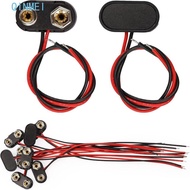 QINMEI 10Pcs Battery Holder Clip, I / T Type Cable Snap on Battery Clip Connector, Soft Hard Shell 9