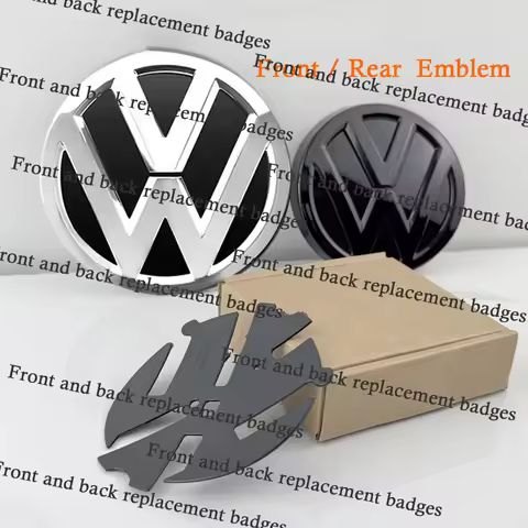 qqq- Replace 2pc Car Front Grille Badges Cover Rear Trunk Emblem Covers Stickers For Volkswagen VW G