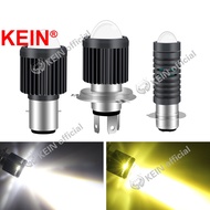 KEIN Two-color New Projector H4/H6/BA20D/HS1/P15D LED Motorcycle Headlight Bulbs Fog Light Scooter A