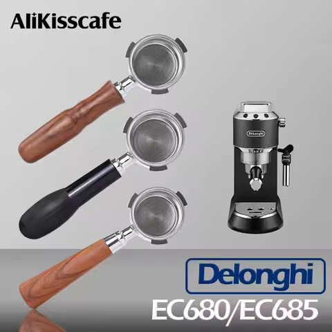 51MM Coffee Bottomless Portafilter Naked Filter Basket For Delonghi Dedica EC680 EC685 Espresso Make