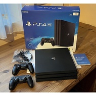 Sony PlayStation 4 Pro 1TB CUH-7016B with 2 Orig. controllers-Excellent
