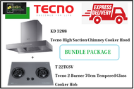 TECNO HOOD AND HOB BUNDLE PACKAGE FOR ( KD 3288 &amp; T 22TGSV ) / FREE EXPRESS DELIVERY