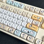 MAIMOOO Snoopy Keycap MOA Profile 130 Keys PBT Dye Sublimation Aula F75 F99 RK100 Mechanical Round C