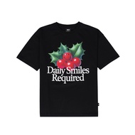 SMILEY BLACK SPARKLE GRAPHIC T-SHIRT