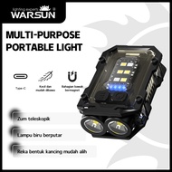Warsun SQ10 Mini Keychain Light LED High Bright Flashlight Dual Light Source Camping Fishing