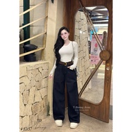 Curved loose jeans 8337 (105-107cm) jeans seluar perempuan seluar jeans baggy jeans perempuan jeans 
