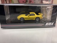 HJ64 Mazda RX-7 黃色合金車模型