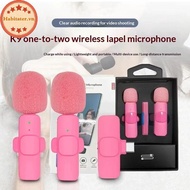 TATER K9 Portable Travel Wireless Lapel Microphone Noise Reduction Universal Mic for Vlogging Interv