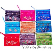 Handmade embroidered wallet, 3-zip wallet, meaningful souvenir gift