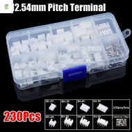 LUOLVTH 230Pcs 2.54mm Pitch Terminal, Male And Female 2p 3p 4p 5pin Pin Connector, 4 Value XH2.54 Ho