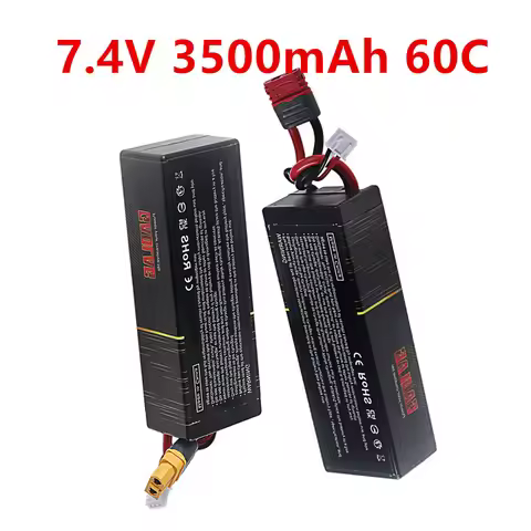 2S 7.4V Lipo Battery for 3500mAh 60C Hard Case with T Plug For RC Car Truck Tank Racing Hobby