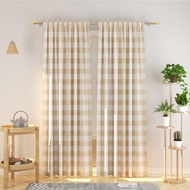 Cotton Buffalo Check Curtains Living Room Gingham Plaid Kitchen Window Curtain Panels Bedroom Checker Drapes Rod Pocket