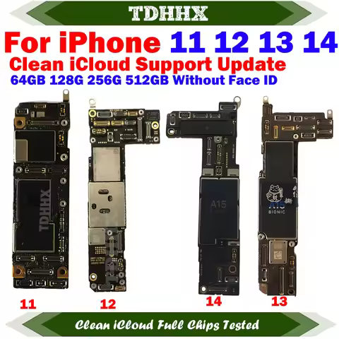 For iPhone 11 / 12 / 13 / 14 15 SIM ESIM Motherboard Clean iCloud Mainboard With System Support Upda