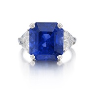 Harry Winston Sapphire and Diamond Ring