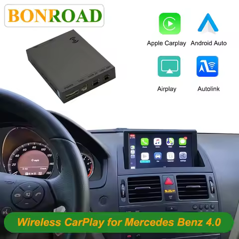 Bonroad Wireless CarPlay Android Auto Retrofit Kits For Mercedes Benz C E GLK Class W204 X204 W212 W