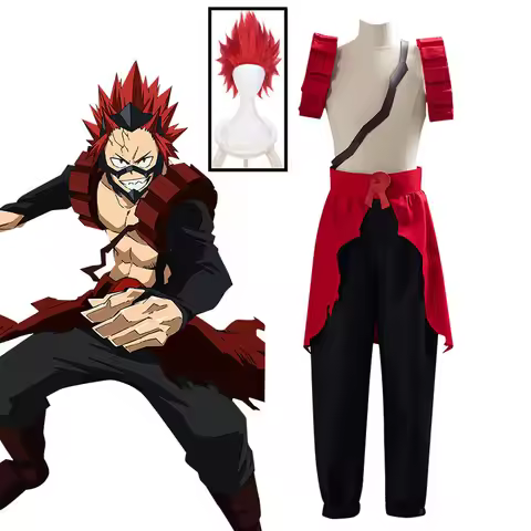 Kirishima Eijiro Cosplay Anime My Hero Academia Costume Eijiro Kirishima Costume Men Halloween Outfi