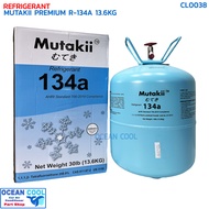 น้ำยาแอร์ พรีเมี่ยม R-134A ยี่ห้อ Mutakii brand in japan ขนาด 13.6กิโล CL0038 REFRIGERANT PREMIUM M