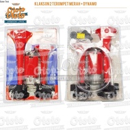 MERAH Horn 2 red trumpet + dynamo - trumpet