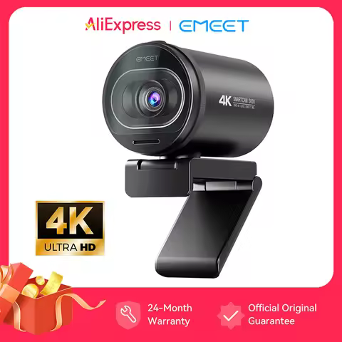 Webcam 4K Streaming Web Camera 1080P 60FPS USB Camera EMEET S600 Autofocus Living Stream Camera With