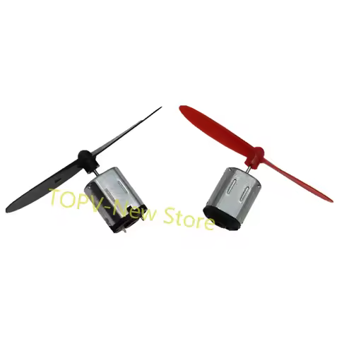 2 Pack N20 3-3.7V DC Motor Micro 22000RPM High Speed Motor with Black Red Propeller CW CCW Model Air