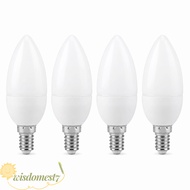 WISDOM 4 Pack LED Candle Bulb, E14 B11 LED Bulb, Retro Style AC 85-265V 3W Aluminum Alloy PC Materia