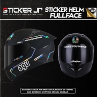 Stiker Helm Full Face - Cutting Sticker helem FullFace Agv Bahan