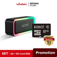 [ของแท้ประกันศูนย์1ปี] VIVAN รุ่น A6 +TF Card 4/8 gb Bluetooth Speaker ลำโพงบลูทูธ ลำโพง แบบพกพา บลู