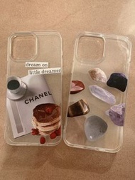 french chanel crystal art paint clear protect case x3 apple iphone 13 pro max 128gb 256gb casetify richmond and finch 超靚法式印畫全包邊電話保護軟殼兩個