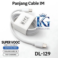 Kingglass PD USB Type C to C Data Cable DL-129 | Super VOOC 80W Fast Charging 1 Meter Length [SR]
