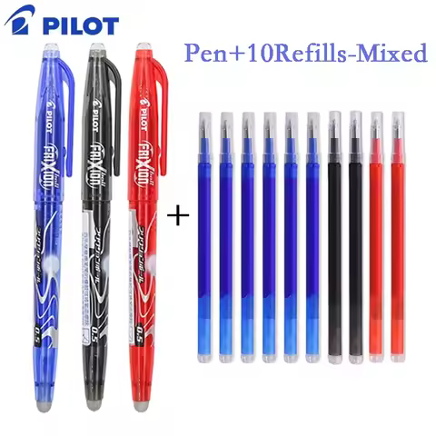Pilot Frixion Erasable Gel Pen Set 0.5mm Office Accessories Blue/black/red Replaceable Refills Stude