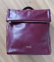 全新Lipault leather backpack
