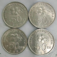 1989/1990/1991/1992 50sen Wang Lama Duit Syiling