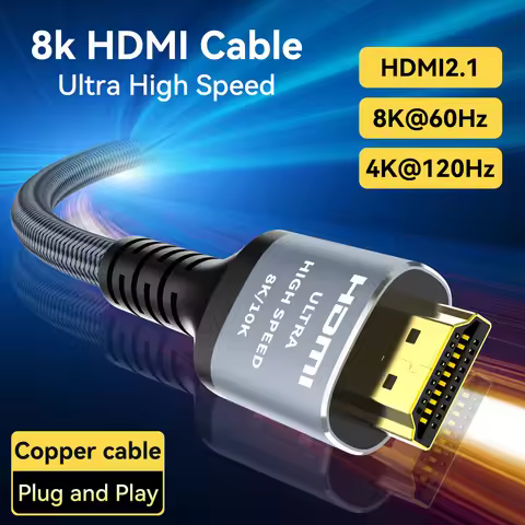 CYANMI 10K 8K HDMI Cable 2.1 48Gbps, 3D 8K60 4K120Hz HDMI Cord eARC HDR10 HDCP 2.2&2.3 Compatible wi