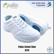 PALLAS JAZZ SECONDARY LACES WHITE SCHOOL SHOES 306-0170 | PALLAS Kasut Sekolah Putih 0170