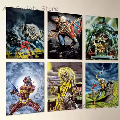 I-Iron Run For Your M-Maiden Club Bar Paper Vintage Poster Wall Art Painting Bedroom Study Stickers