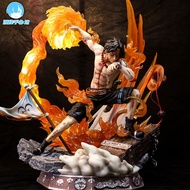 One Piece Figure PT Yandi Ace Battle Three Brothers Super Large Luminous GK Statue Version Ornaments