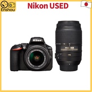 FromJapan[USED]Nikon Digital SLR Camera D5500 Double Zoom Kit Black 24.16 MP 3.2-inch Touchscreen D5