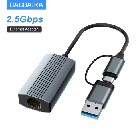 USB Ethernet Adapter 2.5G 2500Mbps USB3.0 Network Card for Laptop PC NAS Server Windows Mac OS USB-A