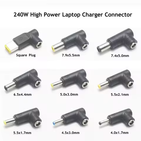 1Pcs 5.5x2.5mm Female to Square Plug 7.9x5.5 7.4x5.0 6.5x4.4 6.0x3.7 5.5x2.1 5.0x3.0 Plug for 180W 2