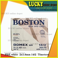 【hot sale】 ORIGINAL BOSTON BOMEX NM 14/2, 12/2, 10/2 PDX WIRE (per box)75meters