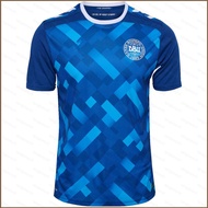 HQ5 Euro 2024 Denmark national team goalkeeper Jersey Child Adult Fan Football Tshirt Plus Size blue