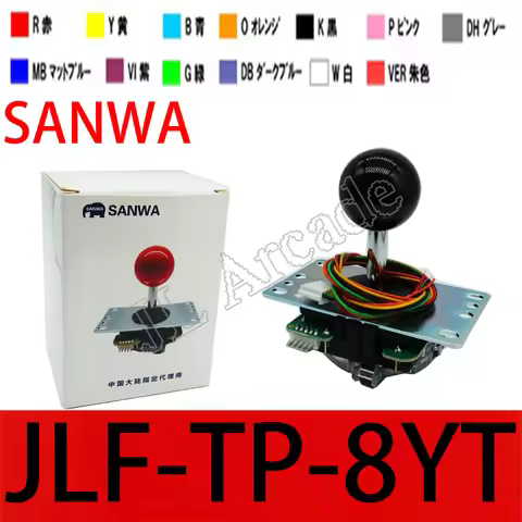 Sanwa Joystick Original Japan JLF-TP-8YT Fighting rocker with Topball and 5pin wire for Jamma arcade