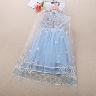 Girls Dress Summer Dress New Style Elsa Elsa Summer Children's Dress Gauze Dress Frozen Elsa Princes
