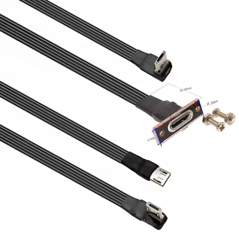 Micro USB Female to Micro USB Male F/M Extension Extender Date Charging Short OTG Cable Black 10cm 2