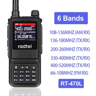 Xieji RT-470L Radtel 5W 6แบนด์สำหรับมือสมัครเล่นวิทยุสื่อสารพกพาสองทางวิทยุ256CH วงวิทยุสื่อสาร NOAA