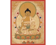 古董醫藥師佛唐卡  古代療法